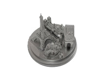 Load image into Gallery viewer, Paris City Skyline 3D Model Landmark Replica Round Silver 5 ½ Inches