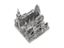 Load image into Gallery viewer, London City Silver Skyline 3D Square Model 4 1/2 inches