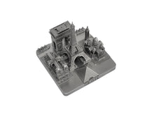 Load image into Gallery viewer, Paris City Skyline 3D Model Landmark Replica Square Silver 4 ½ inches