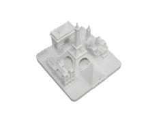 Load image into Gallery viewer, Paris City Skyline 3D Model Landmark Replica Square Matte White 4 ½ Inches