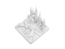 Load image into Gallery viewer, New York City Skyline 3D Model Landmark Replica Square Matte White 4 1/2 Inches