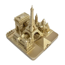 Load image into Gallery viewer, Paris City Rose Gold Skyline 3D Model Landmark Square Replica 4 1/2 inches