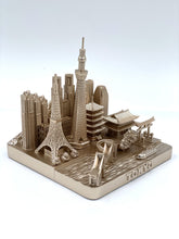 Load image into Gallery viewer, Tokyo Japan City Rose Gold Skyline Landmark 3D Model 4 1/2 inches