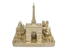 Load image into Gallery viewer, Paris City Rose Gold Skyline 3D Model Landmark Square Replica 4 1/2 inches