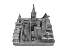 Load image into Gallery viewer, San Francisco City Skyline Landmark 3D Model Silver 4 1/2 Inches 1029
