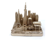 Load image into Gallery viewer, Tokyo Japan City Rose Gold Skyline Landmark 3D Model 4 1/2 inches