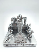 Load image into Gallery viewer, Cairo Egypt Skyline 3D Model Landmark Replica Square Pewter Silver 4 1/2 Inches
