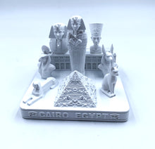 Load image into Gallery viewer, Cairo Egypt Skyline 3D Model Landmark Replica Square Matte White 4 1/2 Inches
