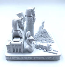 Load image into Gallery viewer, Cairo Egypt Skyline 3D Model Landmark Replica Square Matte White 4 1/2 Inches
