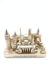 Load image into Gallery viewer, Istanbul City Skyline 3D Model Landmark Replica Square Gold 4 1/2 Inches
