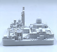 Load image into Gallery viewer, Jerusalem Skyline 3D Model Landmark Replica Square Matte White 4 1/2 Inches
