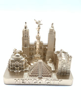 Load image into Gallery viewer, Mexico City Skyline 3D Model Landmark Replica Square Rose Gold 4 1/2 Inches
