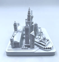 Load image into Gallery viewer, Kuala Lumpur City Skyline 3D Model Landmark Replica Square Matte White 4 1/2 Inches
