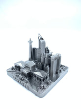 Load image into Gallery viewer, Jakarta Skyline 3D Model Landmark Replica Square Pewter Silver 4 1/2 Inches
