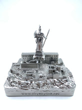 Load image into Gallery viewer, Athens Skyline 3D Model Landmark Replica Square Silver 4 1/2 Inches
