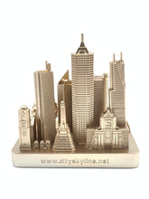 Load image into Gallery viewer, Manila City Skyline 3D Model Landmark Replica Square Gold 4 1/2 Inches
