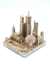 Load image into Gallery viewer, Manila City Skyline 3D Model Landmark Replica Square Gold 4 1/2 Inches
