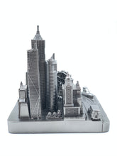 Load image into Gallery viewer, Manila City Skyline 3D Model Landmark Replica Square Pewter Silver 4 1/2 Inches
