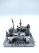 Load image into Gallery viewer, Berlin City Skyline 3D Model Landmark Replica Square Silver 4 1/2 Inches
