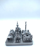 Load image into Gallery viewer, Berlin City Skyline 3D Model Landmark Replica Square Silver 4 1/2 Inches
