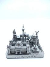 Load image into Gallery viewer, Berlin City Skyline 3D Model Landmark Replica Square Silver 4 1/2 Inches
