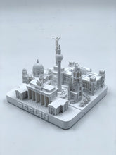 Load image into Gallery viewer, Berlin City Skyline 3D Model Landmark Replica Square Matte White 4 1/2 Inches
