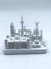 Load image into Gallery viewer, Berlin City Skyline 3D Model Landmark Replica Square Matte White 4 1/2 Inches
