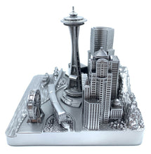 Load image into Gallery viewer, Copy of Seattle City Skyline 3D Model Landmark Replica Square Silver 4 1/2 Inches
