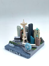 Load image into Gallery viewer, Seattle City Skyline 3D Model Landmark Replica Square Color 4 1/2 Inches
