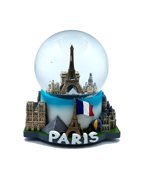 Paris Musical Snow Globe 5 1/2