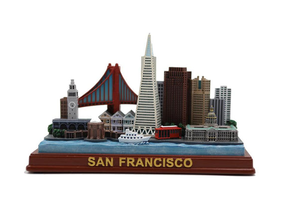 San Francisco skyline statue city landmark replica for home and office decoration tabletop