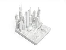 Load image into Gallery viewer, Chicago City Skyline Landmark 3D Model Matte White 4 1/2 Inches 1025
