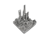 Load image into Gallery viewer, Shanghai City Skyline Landmark 3D Model Silver 4 1/2 Inches 1036
