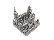 Load image into Gallery viewer, London City Silver Skyline 3D Square Model 4 1/2 inches
