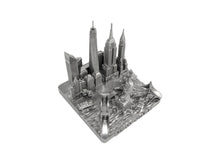 Load image into Gallery viewer, New York City Skyline 3D Model Landmark Replica Square Silver 4 1/2 Inches
