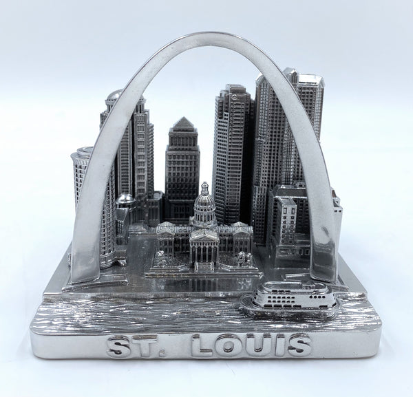 St. Louis City Skyline 3D Model Silver 4.5 Inches