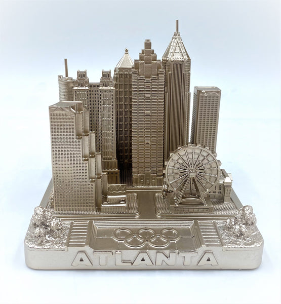 Atlanta City Skyline 3D Model Rose Gold 4.5 Inches