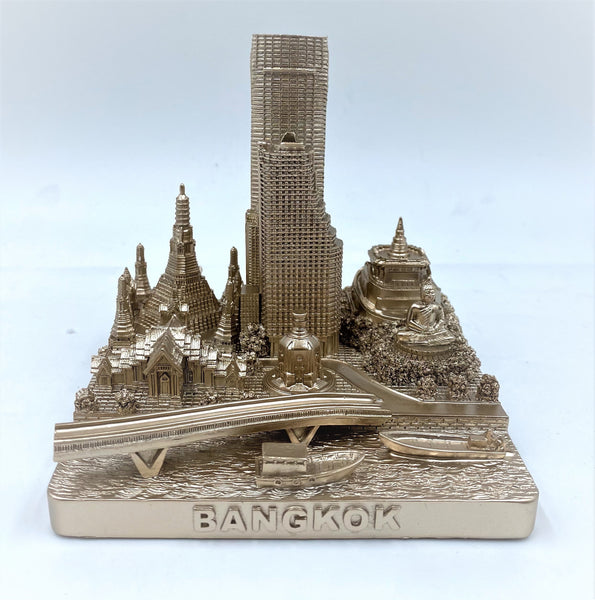 Bangkok City Skyline 3D Model Rose Gold 4.5 Inches