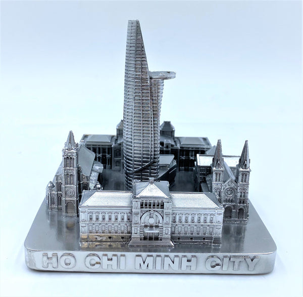 Ho Chi Minh City Skyline 3D Model Silver 4.5 Inches