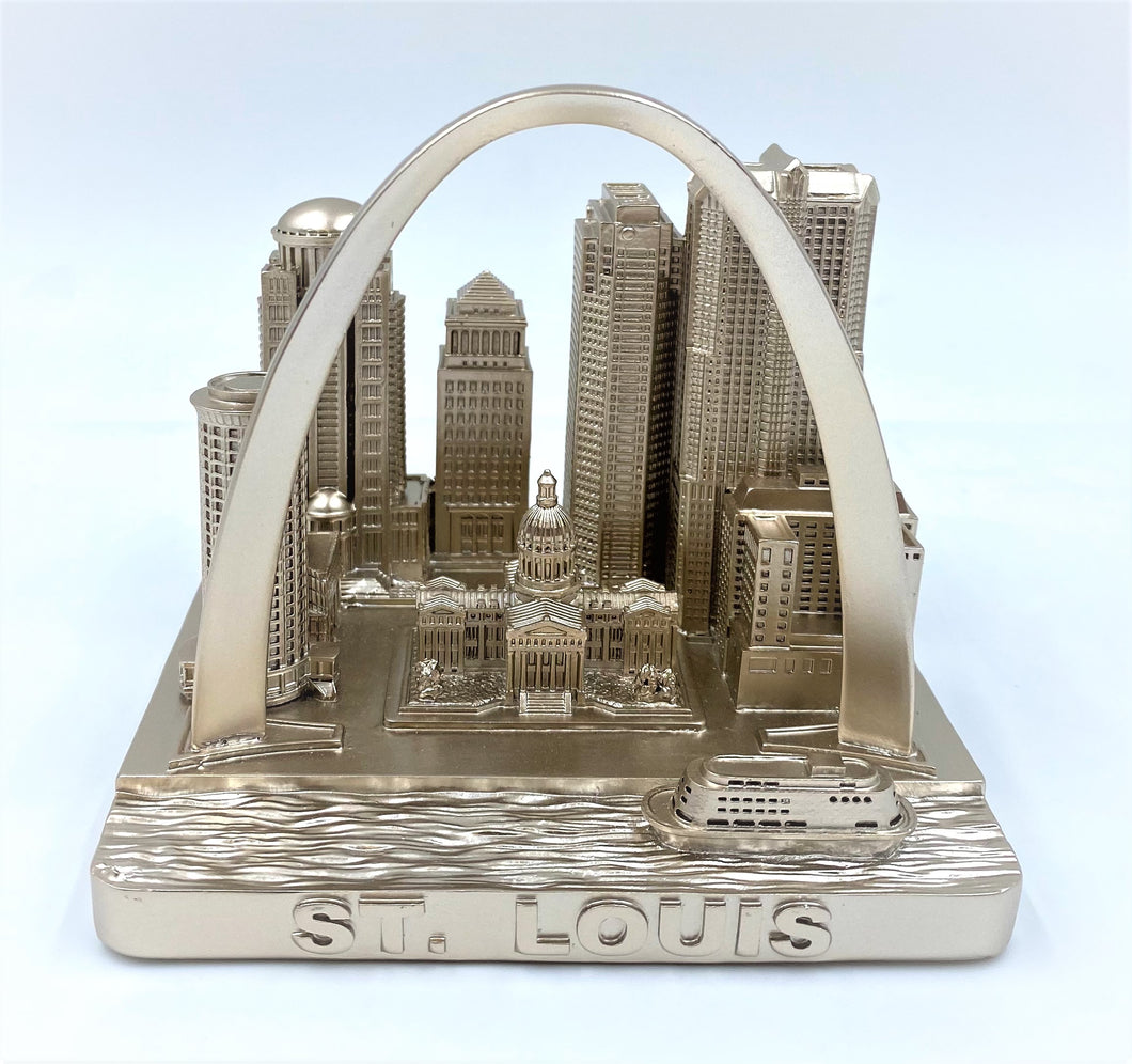 St. Louis City Skyline 3D Model Rose Gold 4.5 Inches