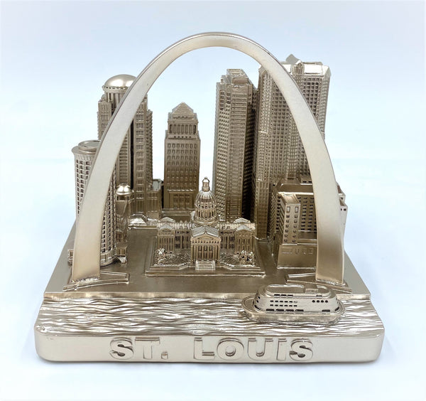 St. Louis City Skyline 3D Model Rose Gold 4.5 Inches