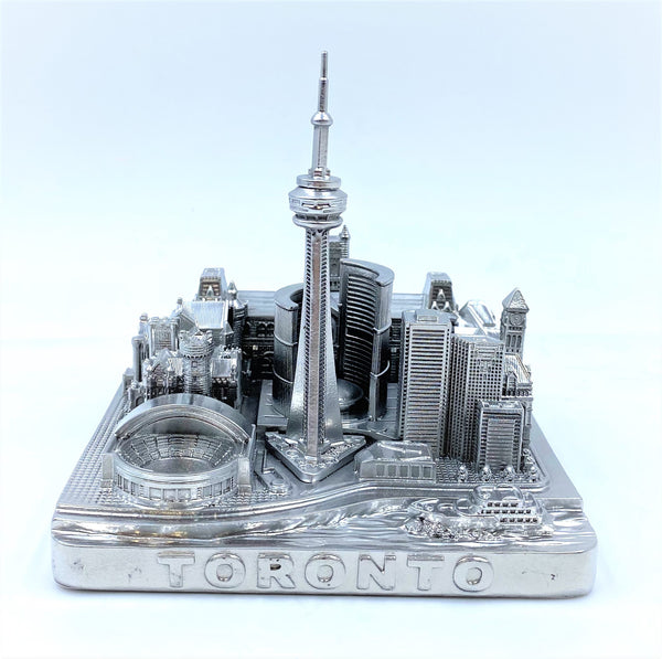 Toronto City Skyline 3D Model Silver 4.5 Inches
