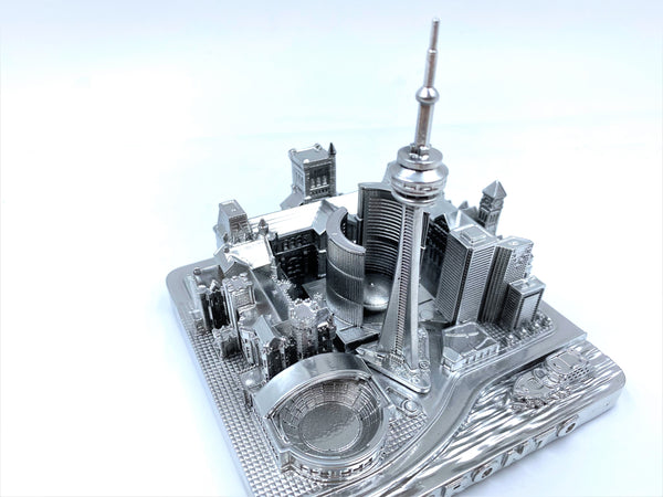 Toronto City Skyline 3D Model Silver 4.5 Inches