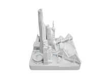 Load image into Gallery viewer, Shanghai City Skyline Landmark 3D Model Matte White 4 1/2 Inches 1034
