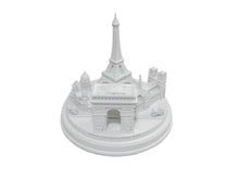 Load image into Gallery viewer, Paris City Matte White Skyline 3D Model Landmark Round Replica 5 1/2 inches
