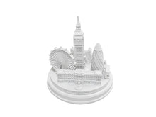 Load image into Gallery viewer, London City Skyline 3D Model Round Matte White 5 1/2 Inches
