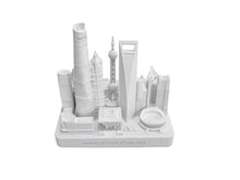 Load image into Gallery viewer, Shanghai City Skyline Landmark 3D Model Matte White 4 1/2 Inches 1034
