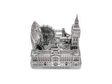 Load image into Gallery viewer, London City Silver Skyline 3D Square Model 4 1/2 inches
