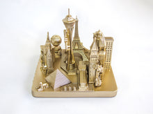 Load image into Gallery viewer, Las Vegas City Rose Gold Skyline Landmark 3D Model 4 1/2 inches
