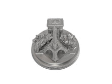 Load image into Gallery viewer, Paris City Skyline 3D Model Landmark Replica Round Silver 5 ½ Inches
